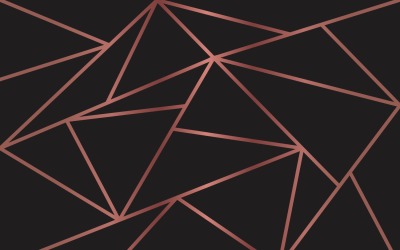 Modern geometrisch behang zwart en goud achtergrond