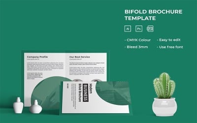 Modern zakelijk - tweevoudige brochure