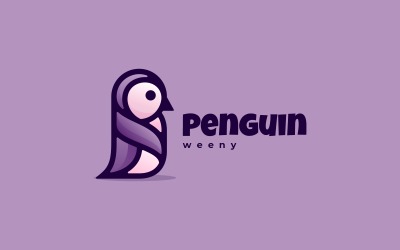 Pinguino semplice mascotte stile logo