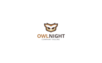 Uggla natt logotyp formgivningsmall