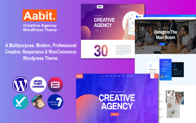 Aabit - тема для запуска и многоцелевая WordPress