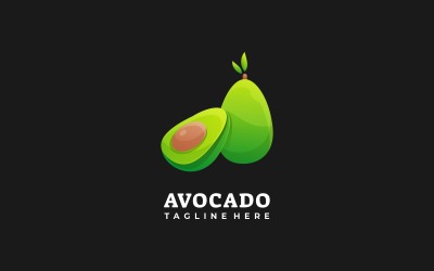 Avocado-Logo-Design mit Farbverlauf