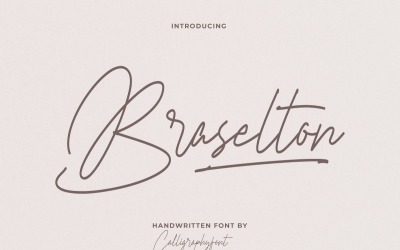 Braselton Monoline handskriftsteckensnitt