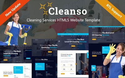 Cleanso - Cleaning Services HTML5 Responsive Bootstrap5 Website Template