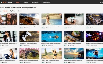 Modelo de site de vídeo 6 - 10 esquemas de cores