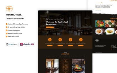 Restro Reels – Sada šablon WordPress Elementor pro restaurace
