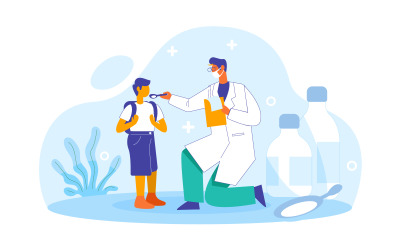 Barn läkare Illustration koncept vektor