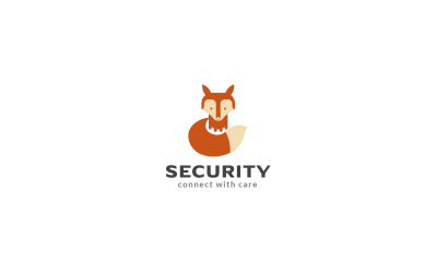 Güvenlik Fox Logo Tasarım Şablonu
