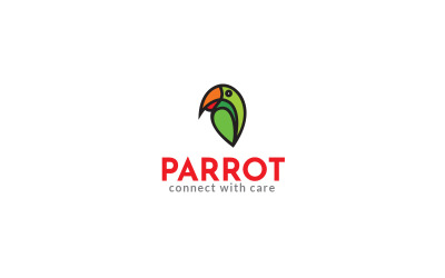 Modello di progettazione del logo del punto pappagallo