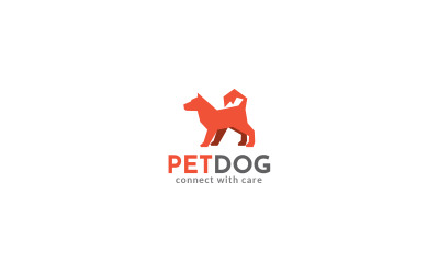 Modelo de design de logotipo para cachorro