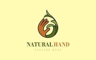 Natürliches Handlogo-Vektordesign
