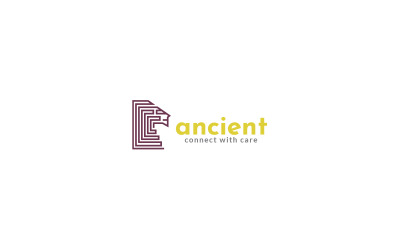 Szablon projektu logo starożytnej twarzy