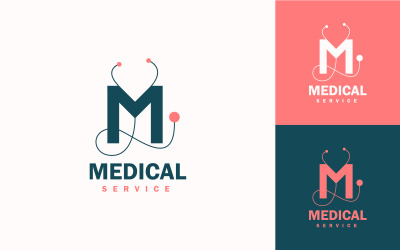 Vetor de design de ícone de logotipo de serviço médico