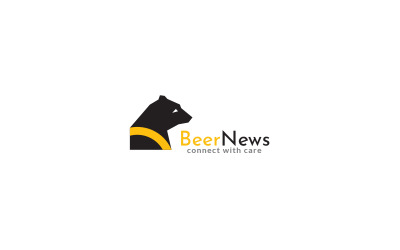 Bear News Logo Design sablon