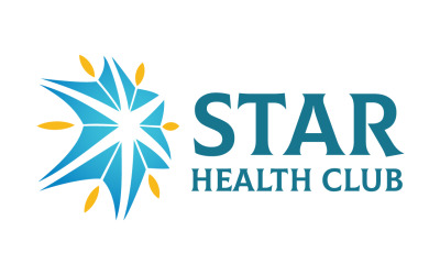 Modèle de logo Star Health Club