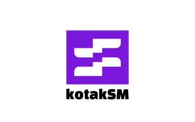 Quadratisches Monogrammbuchstabe SM-Logo