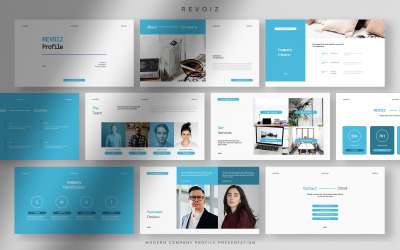 Revoiz - Presentazione del profilo aziendale moderno di Clear Sky