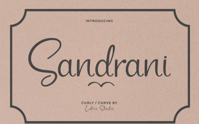 Sandrani Curly-handschriftlettertype
