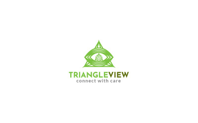 Szablon projektu logo w widoku trójkąta