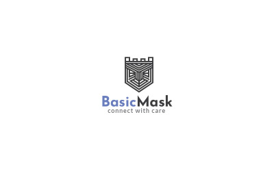 Temel Maske Logo Tasarım Şablonu