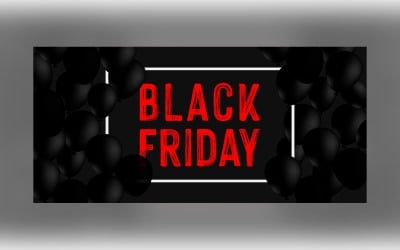 Banner profissional de venda de sexta-feira negra em modelo de design de cores preto e branco