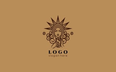 Coffee Queen Logo Template