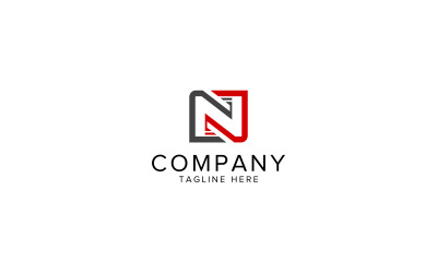 Buchstabe N Linie Logo-Design
