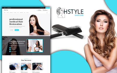 Hstyle Skönhetssalong Målsida HTML5 -mall