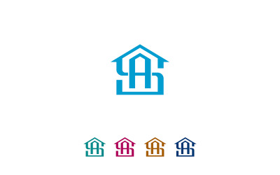 Lettera SA Home Logo Design Template Vector