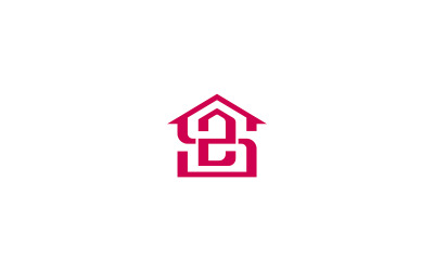 Plantilla vectorial de diseño de logotipo de casa de letra SZ