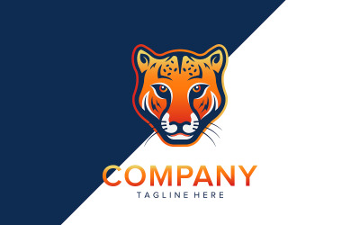 Шаблон оформления логотип вектор голова тигра