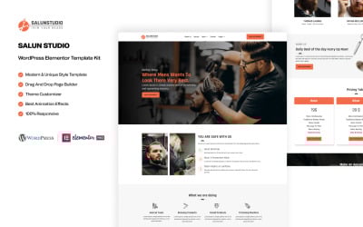 Салон-студія – Перукарня, салон краси, WordPress Elementor Kit