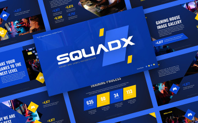 SquadX - Esport und Spiele PowerPoint-Vorlage