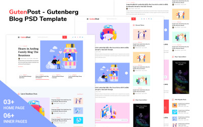 Guten Post - Moderne Gutenberg Psd-sjabloon