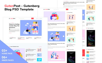 Guten Post - Современный шаблон Gutenberg Psd