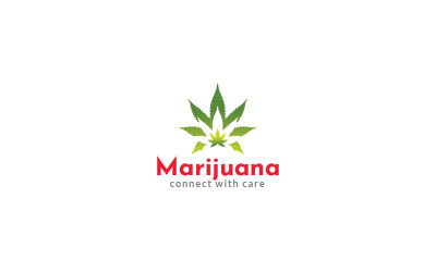 Modello di progettazione del logo della marijuana