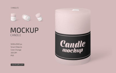 Set di mockup di candele minimaliste