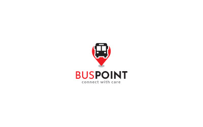 Modèle de conception de logo de point de bus