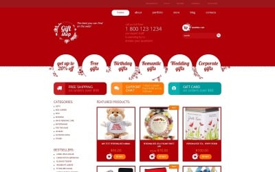 Tema WooCommerce reattivo del negozio di regali gratuiti