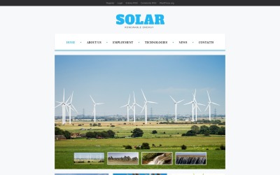 Darmowy motyw WordPress CMS responsywny na energię wiatrową