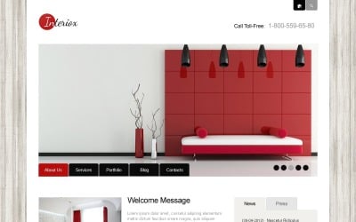 Free Interior WordPress CMS Website Theme