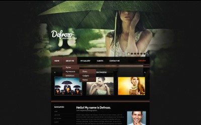 Galeria de fotógrafos gratuitos e modelo WordPress de portfólio