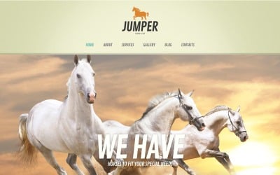 Plantilla de sitio web WordPress adaptable ecuestre gratis