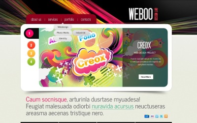 Tema de sitio web de WordPress CMS para agencia de diseño gratuito