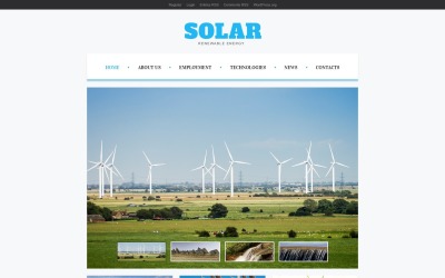Tema WordPress CMS de respuesta a la energía eólica gratuito