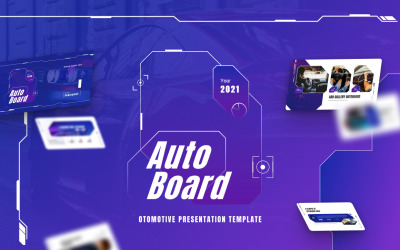 Autoboard Modern Automotive Sjablonen PowerPoint presentatie