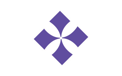 Logo sjabloon met vier pijlen vrijgeven