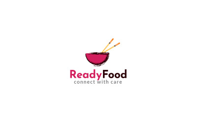 Modelo de design de logotipo de comida pronta