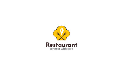 Modelo de design de logotipo de restaurante