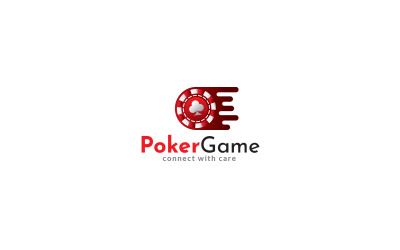 Pokerspiel-Logo-Design-Vorlage